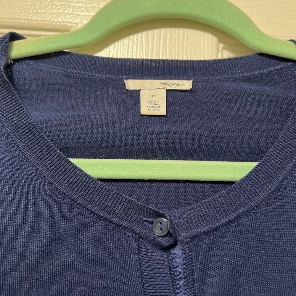 Halogen Navy Button Down Sweater - Picture 7 of 7